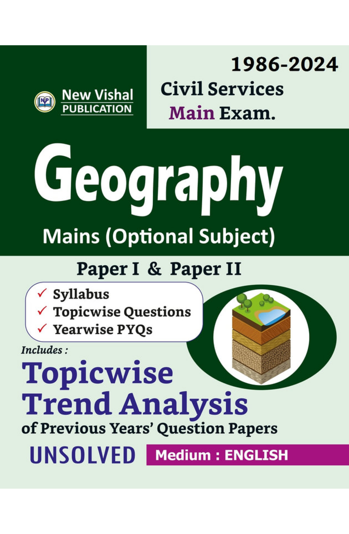 Civil Service  Geography Mains (Optional Subject) Paper I and Paper 2  1986-2024  English