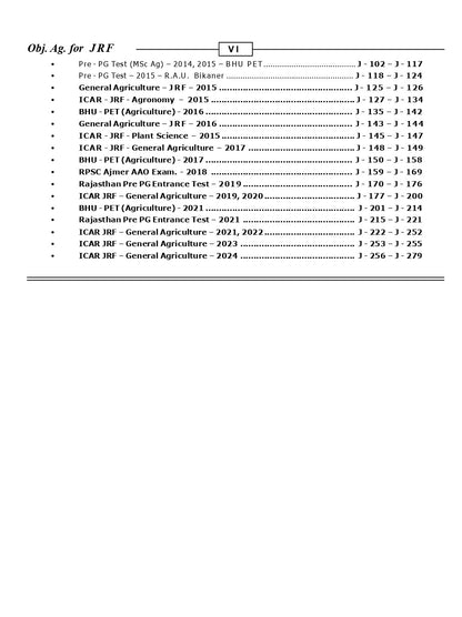 Objective Agriculture 24th Edition Includes Previous Papers Questions of JRF, Exams by S.R. Kantwa