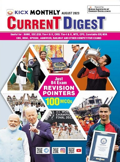 KICX Monthly August 2023 Current Digest (English Medium) (4342)