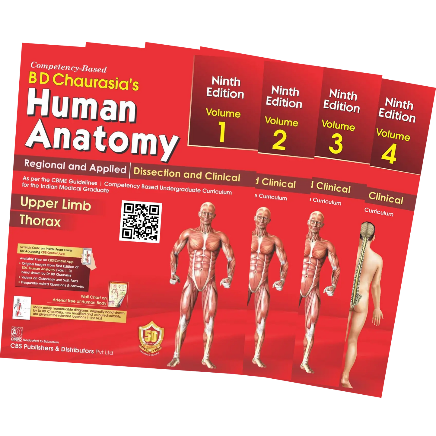 BD Chaurasia's Human Anatomy 9 Edition, 4 Volume Set By Krishna Garg