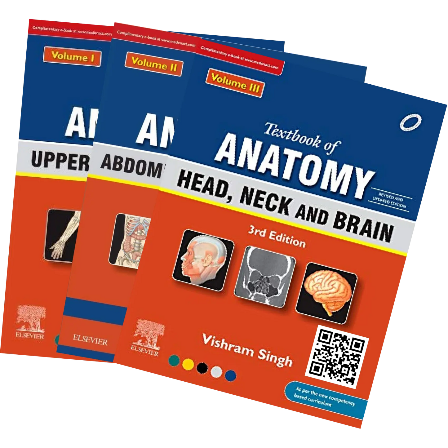 Textbook Of Anatomy: 3 ED Upper Limb and Thorax, Vol 1, Abdomen And Lower Limb, Vol 2, Head, Neck And Brain, Vol 3.