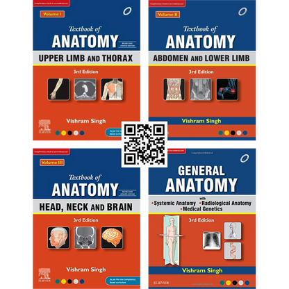 Textbook of Anatomy Upper (Set Of 3 Volumes) With General Anatomy 3 ED [ Upper Limb , Thorax , Abdomen , Lower Limb, Head, Neck And Brain ]